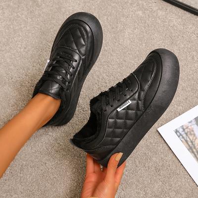 Женские спортивные кроссовки на толстом скрытом каблуке, увеличивающие рост, женские туфли на танкетке, высокие плюшевые теплые туфли на платформе, не из кожи, повседневные туфли