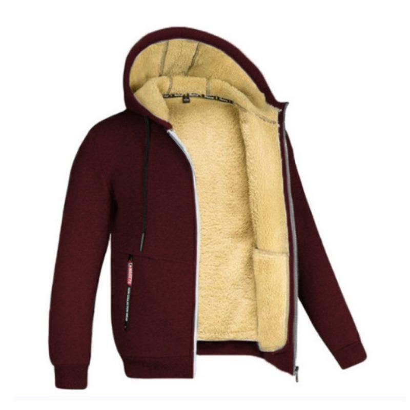 Male Autumn and Winter Warm Jacket Fashion Casual Soild Color Long Down Jacket for Casual Hooded Jacket Denim Coats for Men