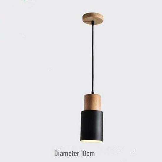 Nordic Creative Bedside Lamp: Wrought Iron and Wood Pendant Light for Bedroom or Restaurant.