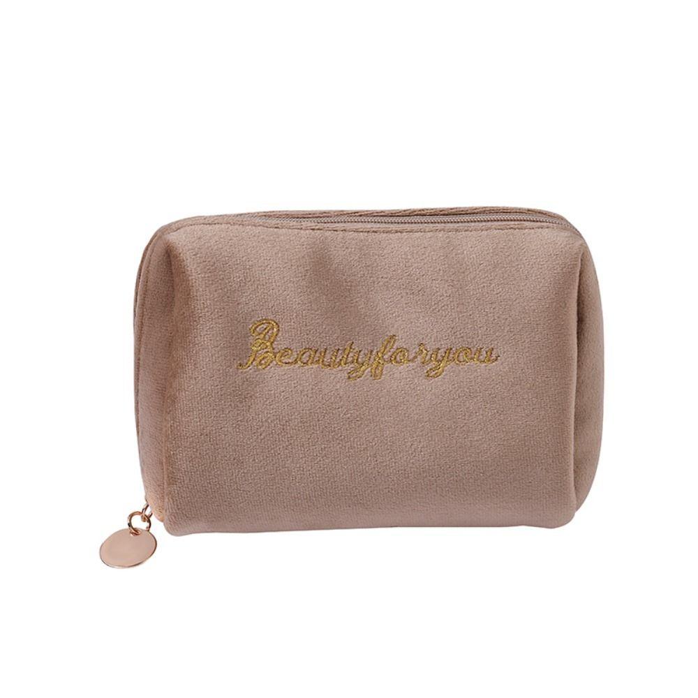 Косметички Beauty Velvet Travel Solid Color Storage Bags Cosmetic Bag
