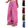 Baggy Cargo Pants For Women Men  Wide Leg Sweatpants High Waisted Drawstring Pants Hip Hop Clothes