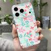 Shockproof TPU Case For iPhone 17 16 Pro 15 14 13 12 Pro Max 11 Transparent Soft Silicone Cartoon Flower Printed Phone Cover