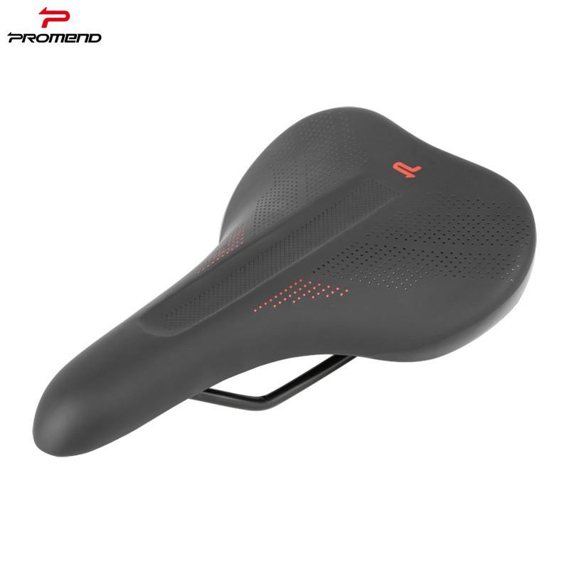Comfortable Bicycle Saddle With Anti-Slip Groove PU Leather Surface Steel Mountain Bike Commuter