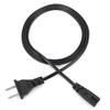 EU Power Cable 2pin IEC320 C7 US Power Extension Cord For Laptop Charger Printer Radio Speaker