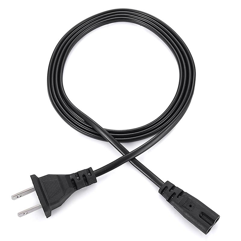 EU Power Cable 2pin IEC320 C7 US Power Extension Cord For Laptop Charger Printer Radio Speaker