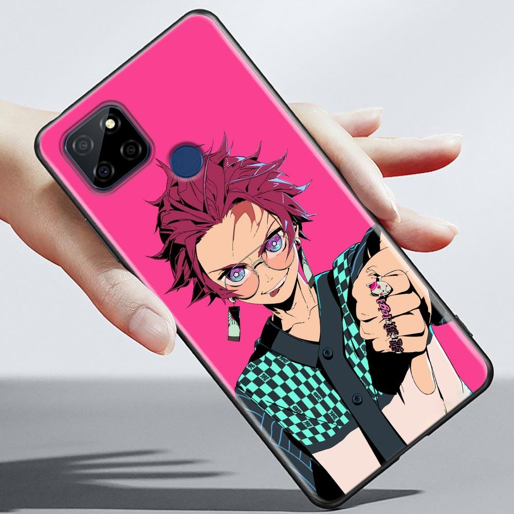 Модный чехол для телефона Demon Slayer из японского аниме для OPPO Realme 5 6 7 7i 8 8i 9 9i V25 F9 F17 F19 5G 4G Pro Narzo Speed, черный чехол