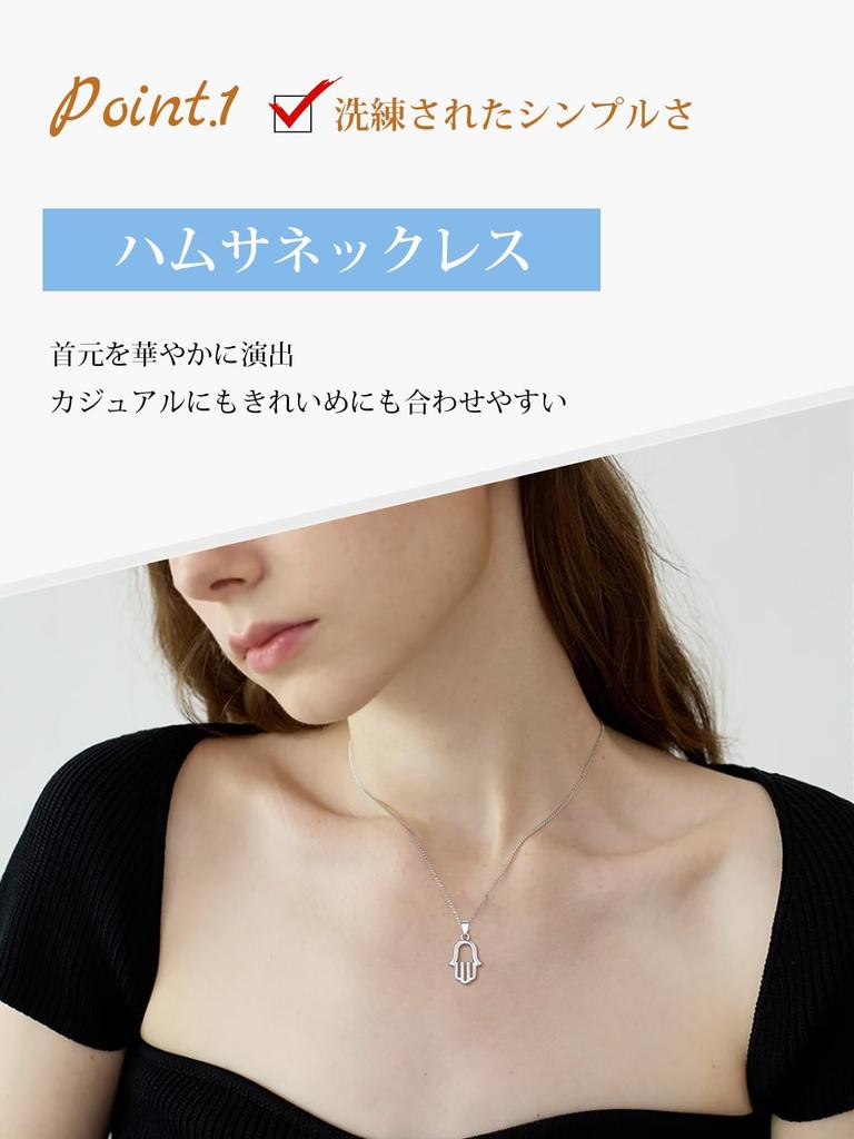 Ожерелье Хамса из серебра 925 пробы, кулон «Рука Фатимы», амулет, амулет, Ближний Восток [Suplight] для женщин