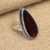 Red Garnet Gemstone Handmade Jewelry 925 Sterling Silver Ring