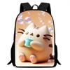 Printed Childrens Pusheen Backpack Outdoor Large Capacity Student Schoolbag