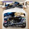 Dark Anime Trio Mystery Power Three-piece set (1 * duvet cover + 2 * pillowcase, without core) 2D Flat Bedding set Duvet cover and pillowcase