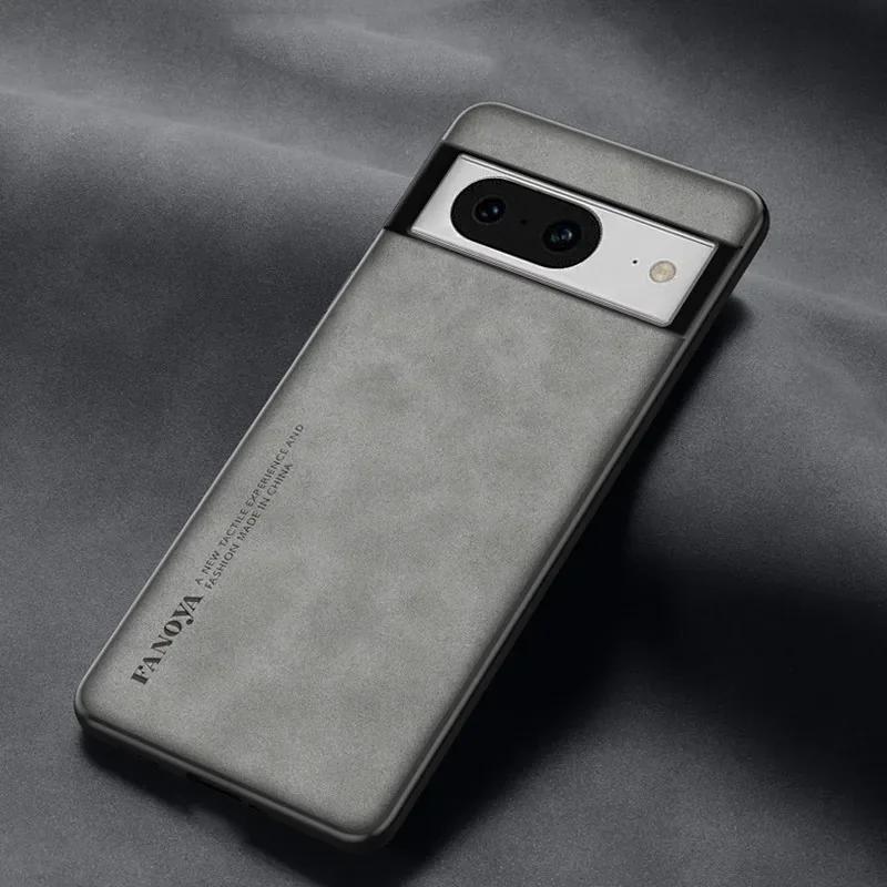 Кожаная задняя крышка-чехол из силикона с отделкой под овчину для Google Pixel 10 XL 9A 9 pro 8 8A 7 7A 6A Бампер Coque для Google Pixel 10A