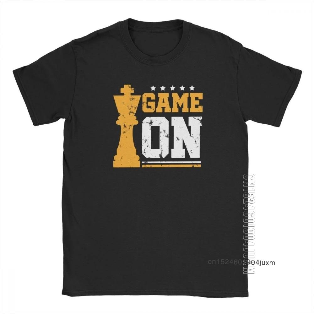 Cool Chess Game On Tshirt Unisex 100 Cotton Tshirts King Queen Horse Fan Player Dad 60s Board Game Short Sleeve Tees Summer