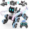 Игрушки Робот-собака для возраста 8-13 лет, Машинки-роботы на радиоуправлении 8WD, Робот-собака RC Машинка со светом и звуком, Игрушки Подарки для мальчиков 6 7 8 9 10 11 12 лет на Рождество