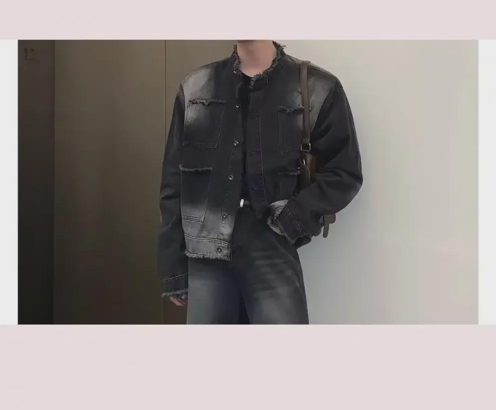 Мужская джинсовая куртка в корейском стиле на весну и осень — модная, повседневная, универсальная одежда для подростков и студентов