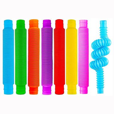 Нетоксичные 8 шт. Большие Pop Tubes Игрушки-антистресс Сенсорная игрушка для снятия стресса и тревоги Для детей и взрослых Обучающие игрушки Малыши Растягивающаяся трубка