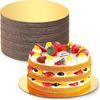 10pcs Golden Round Cake Board Cardboard Dessert Tray Durable Cupcake Base  Baking Cakes