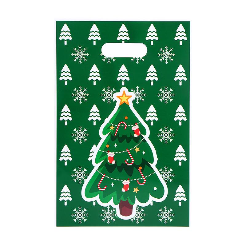 50 шт./100 шт. Рождественское украшение для дома Мультяшный принт Пакеты для вечеринки для печенья, конфет Упаковка для подарков Жемчужная пленка Праздничный Случайный