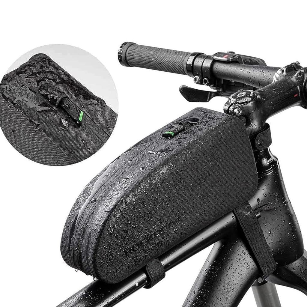 Torba rowerowa mocowana na ramę wodoodporna 1.5l as-019 - czarna