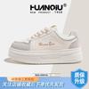 Global thick-soled heightening board shoes women's KMJH6116 summer new versatile women's shoes niche original student white shoes