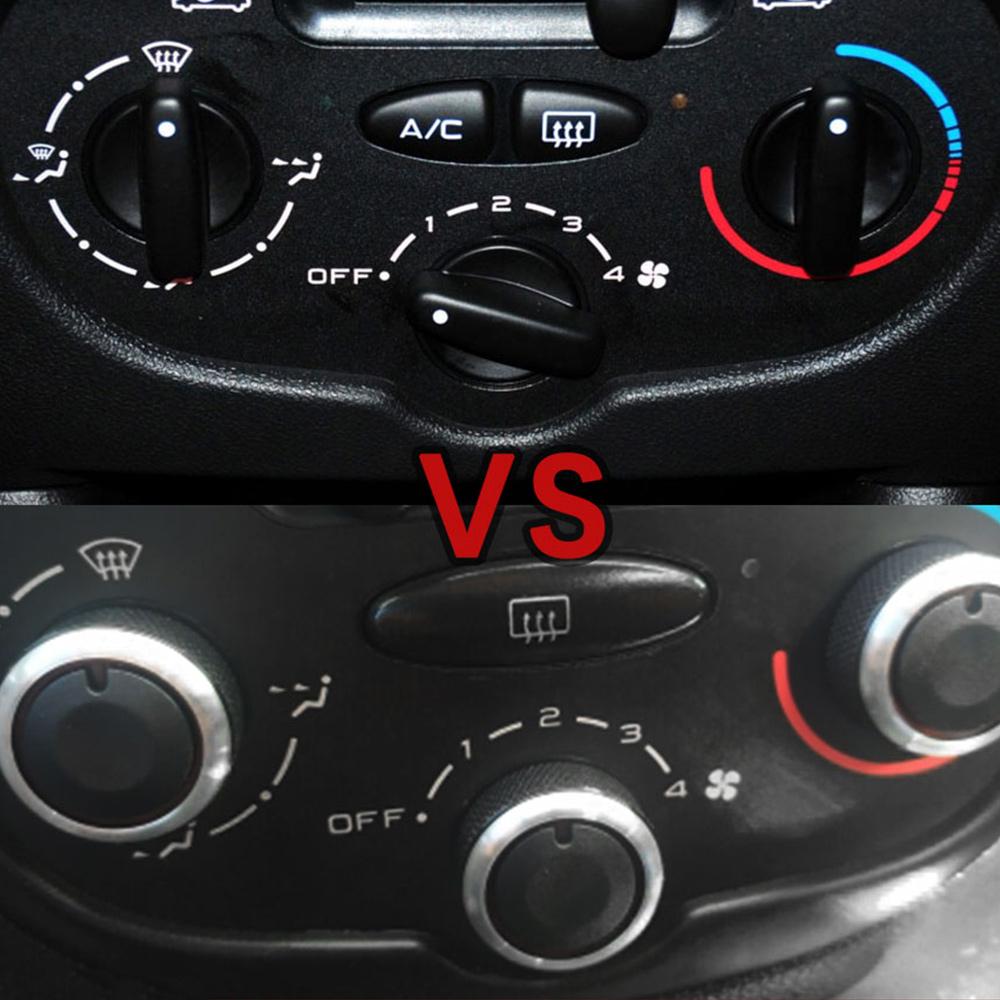 Aluminum Alloy Car Air Conditioning Knob Heat Control Switch Button Knob for Peugeot 206 207 2006-2011 for Citroen C2 2007-2011