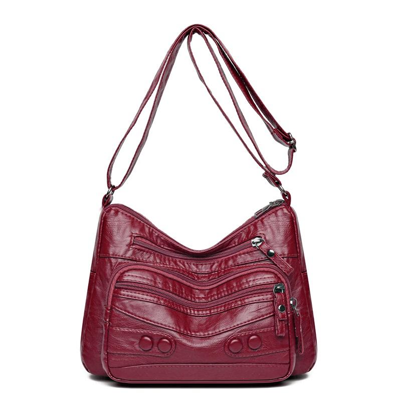 Сумка для среднего и пожилого возраста, женская сумка через плечо из мягкой кожи, большая вместительная сумка через плечо, материнская сумка