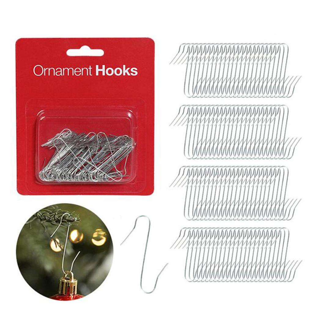 100/150 шт. Крючки для елки, Железные вешалки для украшений, S-образные, C-образные крючки, Подвески в виде рождественских шаров, Украшения для дома, Рождество, Новый год