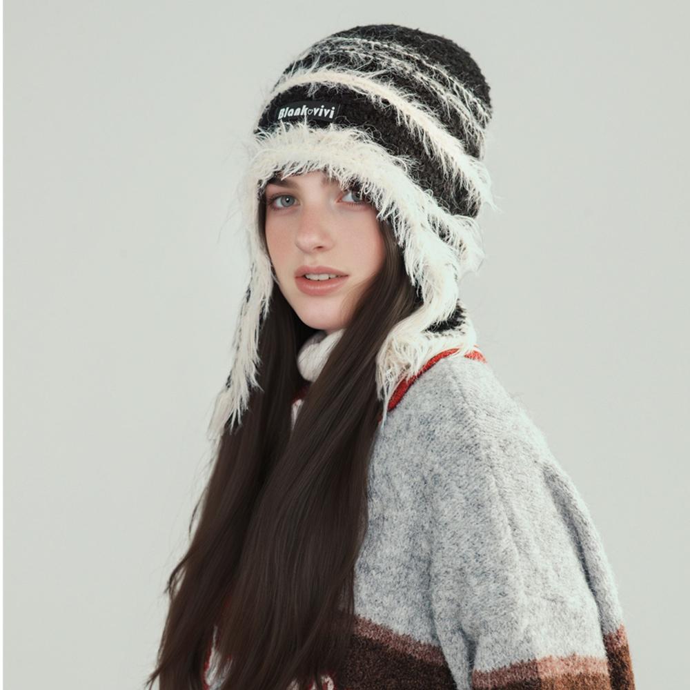 New Winter Dandy Hat Earflap Beanie Hat Fashion Keep Ear Warm Hats For Women Streetwear Multicolour Fur Hats For Girl