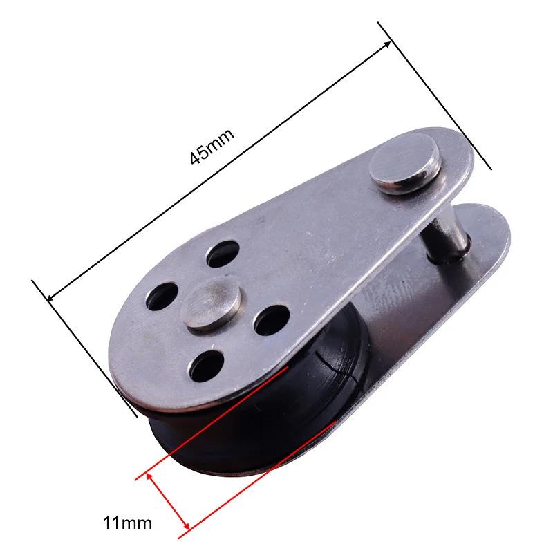 High Strength Stainless Steel Pulley Nylon Sheave Fits 2mm-8mm Rope for Off-Road Winch Accessory Use