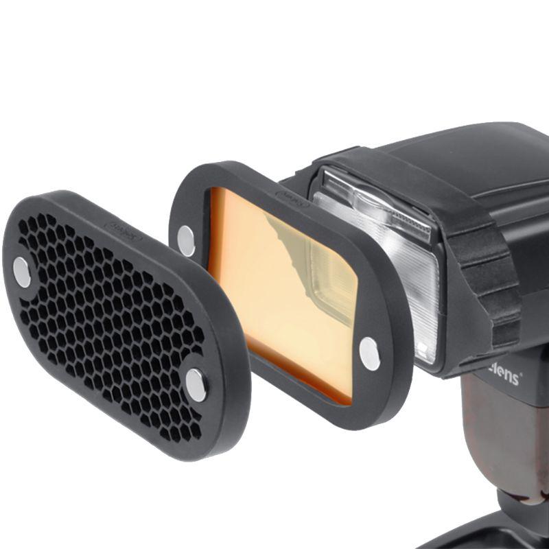 Универсальная сотовая решетка для внешней вспышки камеры Speedlite, черный, аксессуары для фотостудии