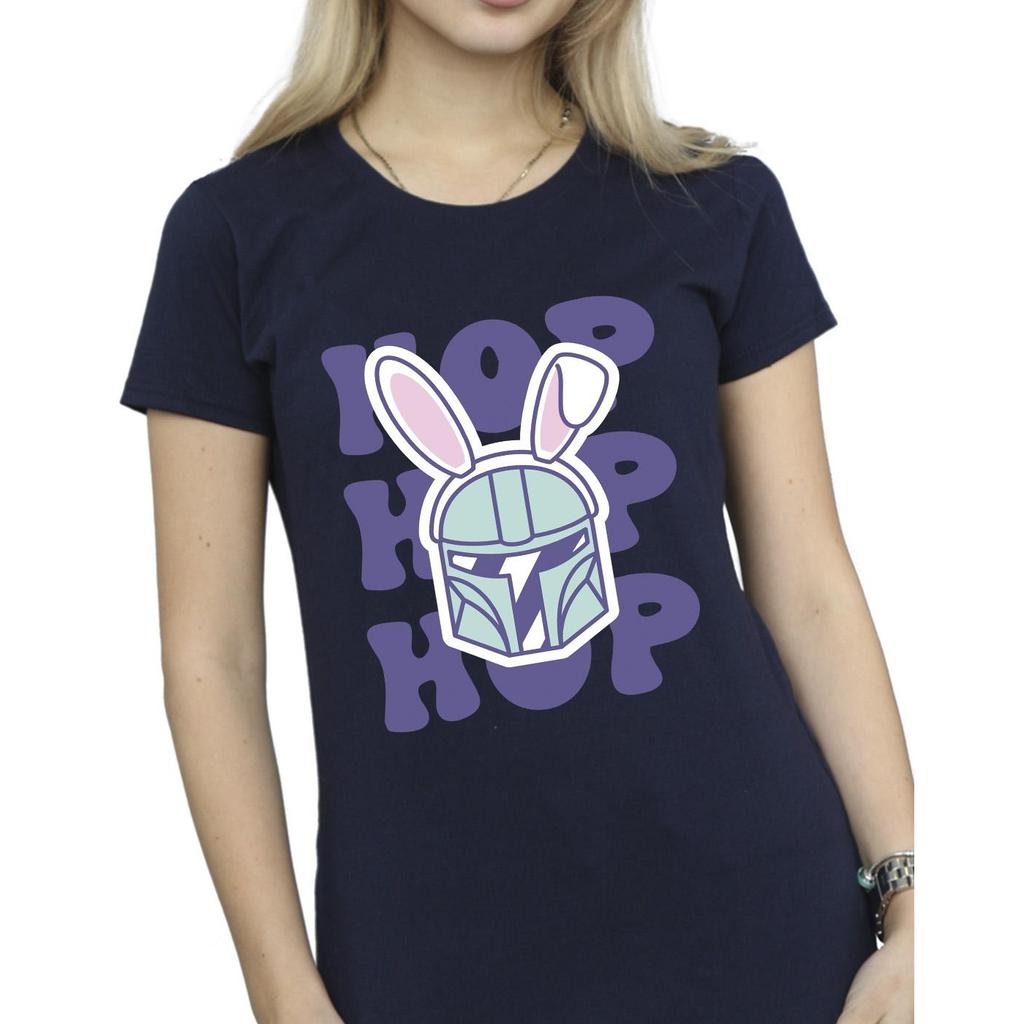 Star Wars Womens/Ladies The Mandalorian Hop Into Easter Cotton T-Shirt