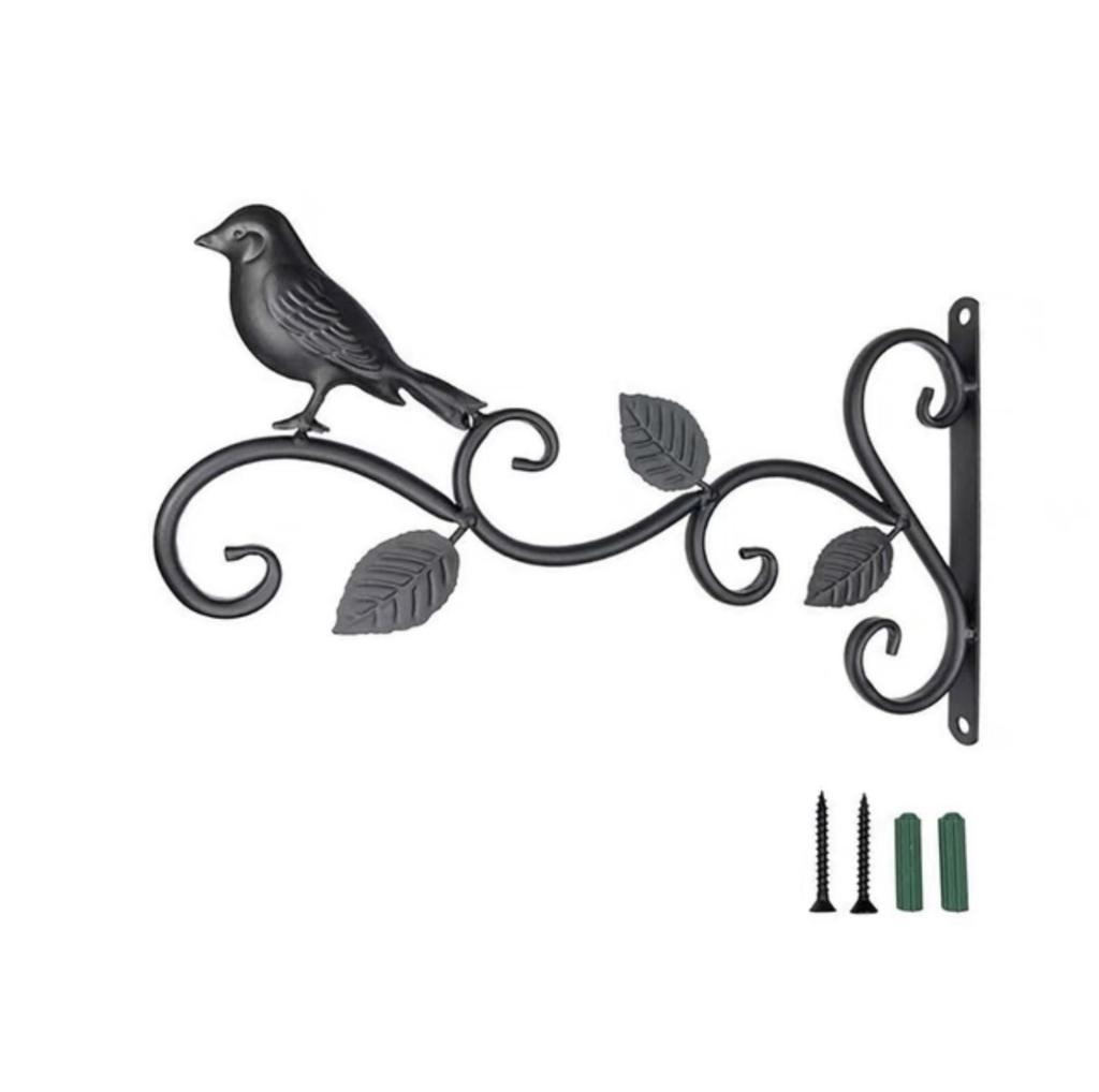 Iron Hanging Basket Hanging Frame Outdoor Gardening Flower Pot Rack Wall Mounted