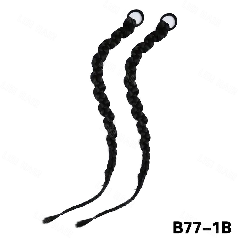 MISS WIG Synthetic Elastic Long Braided Ponytail Extensions Hair Extensions Elegant For Daily Use Hair Accessories