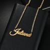 Atoztide Custom Name Necklace for Women Stainless Steel Jewelry Nameplate Choker Twisted Chain Personalized Birthday Gift