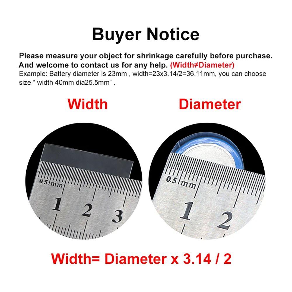 1Meter/Pack 18650 Battery Pack Heat Shrink Tube PVC Tape Sleeves Durable Shrinkable Film
