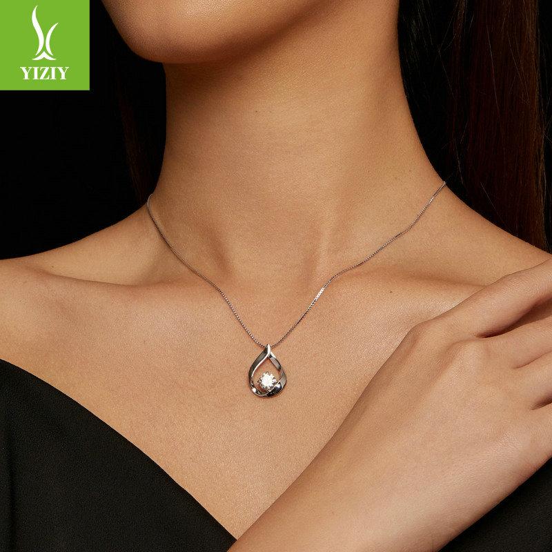 Простой классический набор серьги-подвеска с муассанитом в форме капли воды, легкая роскошь и элегантный стиль, серьги из стерлингового серебра S925.