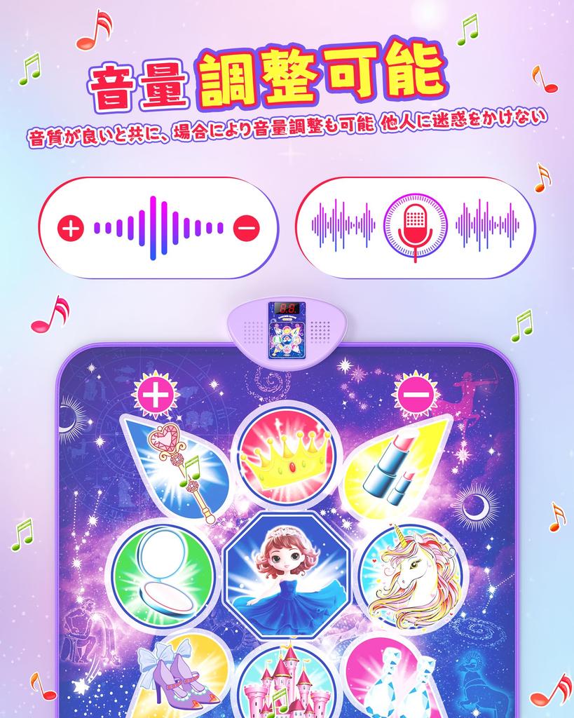 Skirfy Piano Dance Educational Toy with 4 Automatic LED Play Volume Flexible Perfect As a Birthday Gift for Elementary School Girls Mat, Mat, Modes,