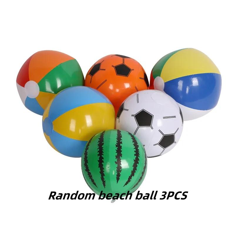 Rainbow Beach Balls Inflatable Swimming Pool Toys for Summer Water Games Kids Birthday Party Supplies Combo Beach Balls