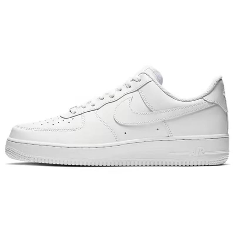 Nike Air Force 1 White Air Force 1, Ghost Face Minimalist Style Abrasion Resistant Low top Skateboard Shoes Unisex CW2288-111(Team562-)