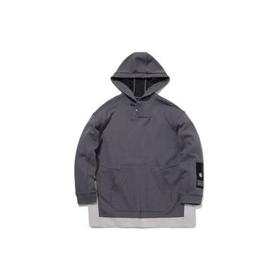 Li Ning X Jackie Chan Collaboration Kung Fu Series Button Loose Spliced Pullover Hoodie Men Hoodies Dark-Grey Purple AWDQ933-2