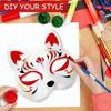 2/3/5/6/10/12/20 Pcs DIY Masques Cat Face Solid Color DIY Hand-Painted Carnival Party Ball Masquerade Halloween Costume Animal Shape Face Cushion