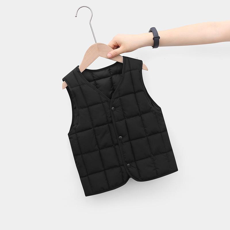 Детский пуховый хлопковый жилет, повседневный терможилет для мальчиков и девочек