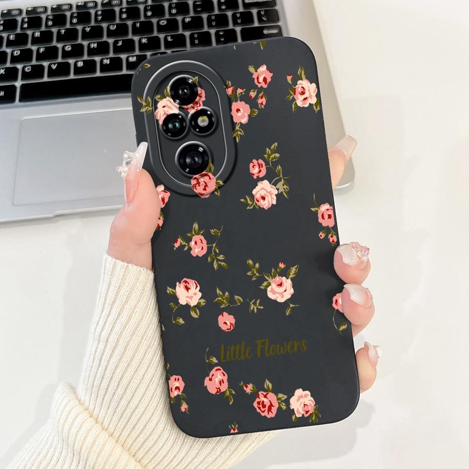 Чехол для Honor 200 Pro ELP-AN00 Чехол для телефона Популярный Цветок Авокадо Мягкий Силикон Матовый Fundas Для Honor 200Pro Защитный Бампер
