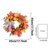  Sunflower Artificial Wreath With Bow For Fall Thanksgiving Door And Home Décor