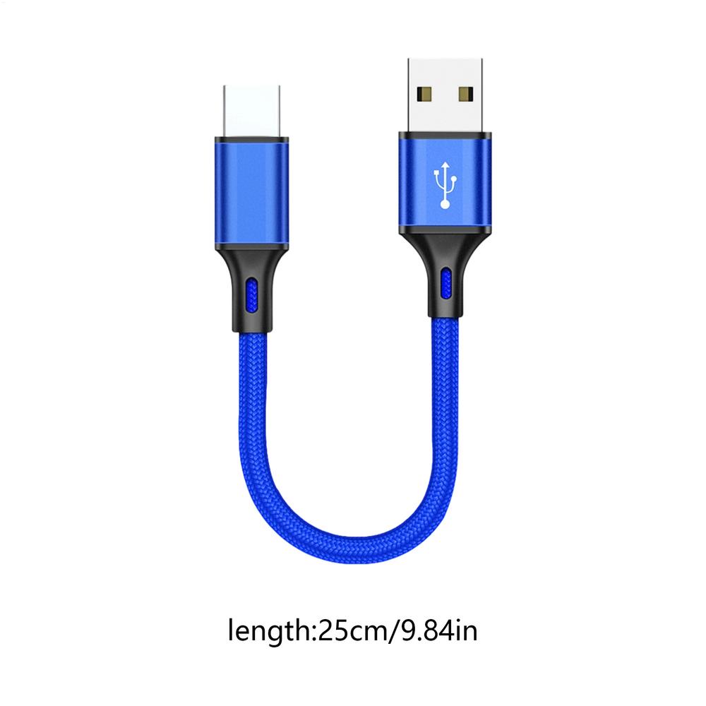 25 см Портативный Ультракороткий USB Кабель Быстрой Зарядки Для Power Bank MP3 MP4 Камеры iPhone Xiaomi Oneplus Телефон Тип C MicroCord