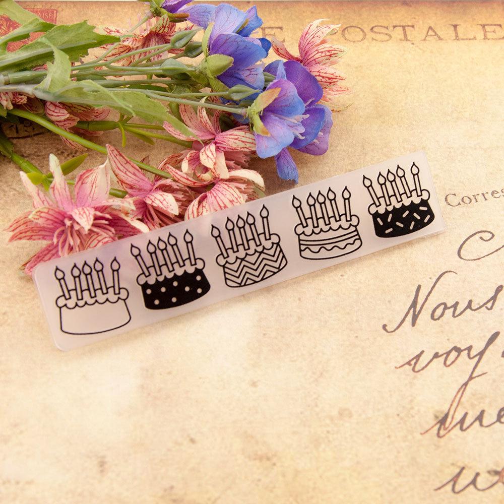 Пластиковая папка с тиснением «С Днем Рождения» для скрапбукинга «сделай сам», фотоальбом, декор для карт, художественный шаблон, подарок для торта, подарок