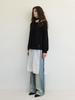 ETMON Damaged Boucle Scarf Knit, Black