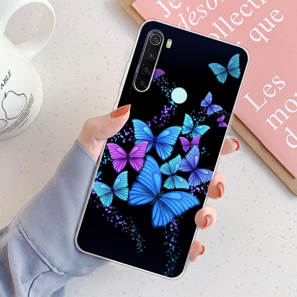 Чехол для Redmi Note 8 Pro Задняя крышка для Note 8T Девочки Новая мода Прозрачный чехол для телефона Мягкий силиконовый чехол для Xiaomi Redmi Note 8 Coque