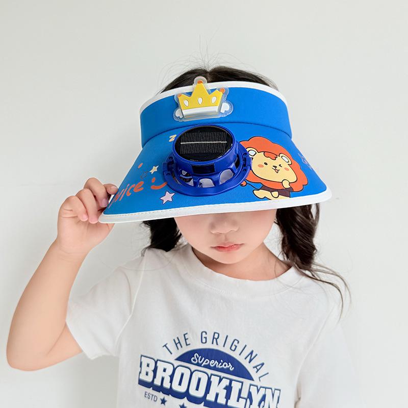 Солнечная шляпа-вентилятор Детская шляпа от солнца Мальчики и девочки Летняя УФ Шляпа-цилиндр с небом Детская шляпа от солнца