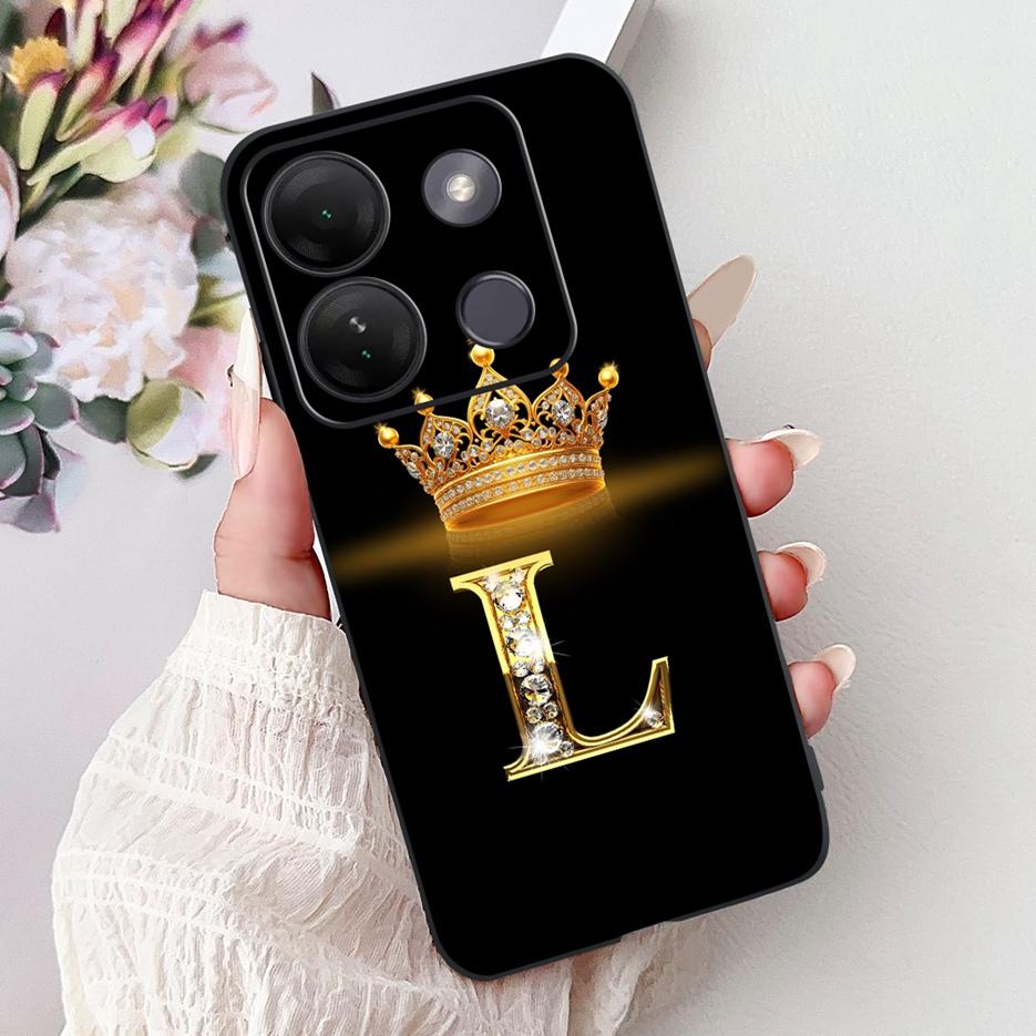 Для Infinix Smart 7 HD Чехол X6516 Роскошный Чехол с Буквами Мягкий Силиконовый Чехол для Телефона Для Infinix Smart 7 Plus Smart7 X6515 X6517 Сумки