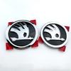 Car Sticker 2Pcs 80mm 90mm Emblem For Skoda Fabia 1 2 Octavia a7 RS Superb Rapid Yeti Karoq Vision Car Head Front Rear Boot Tail
